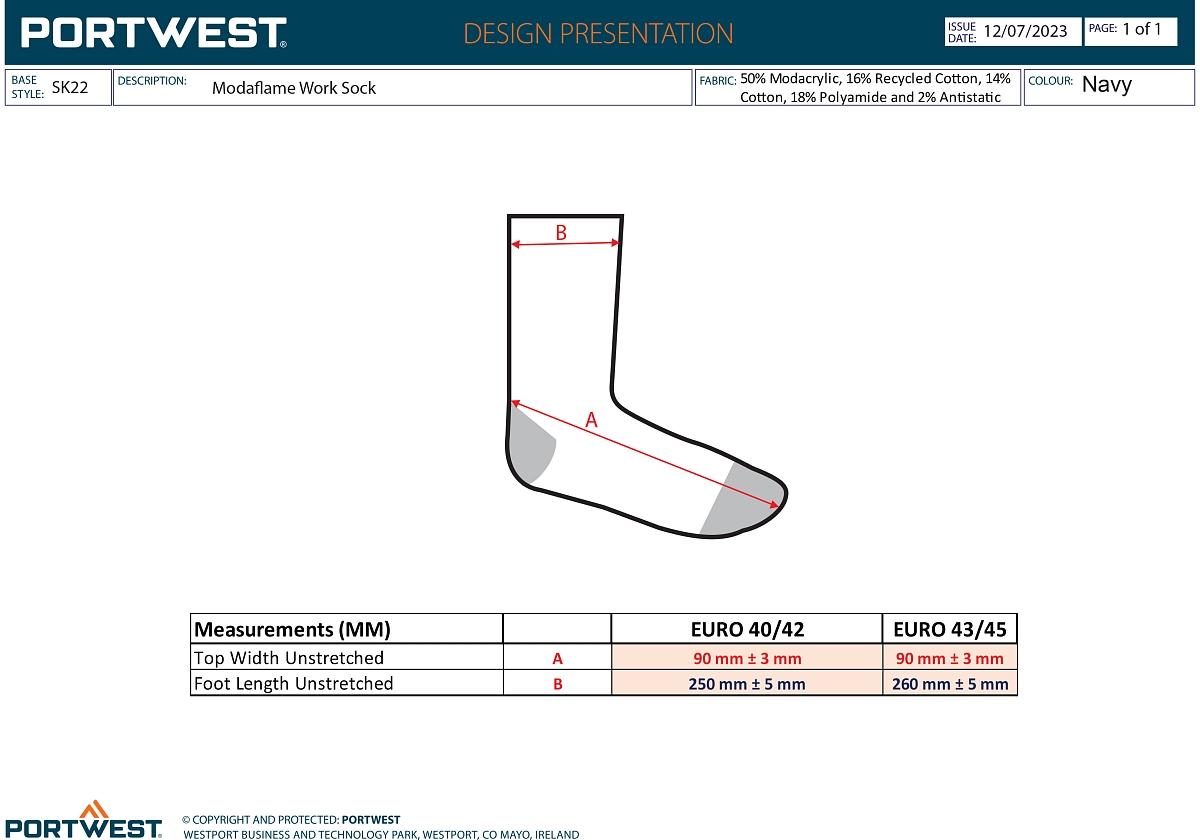 Pracovní ponožky Modaflame