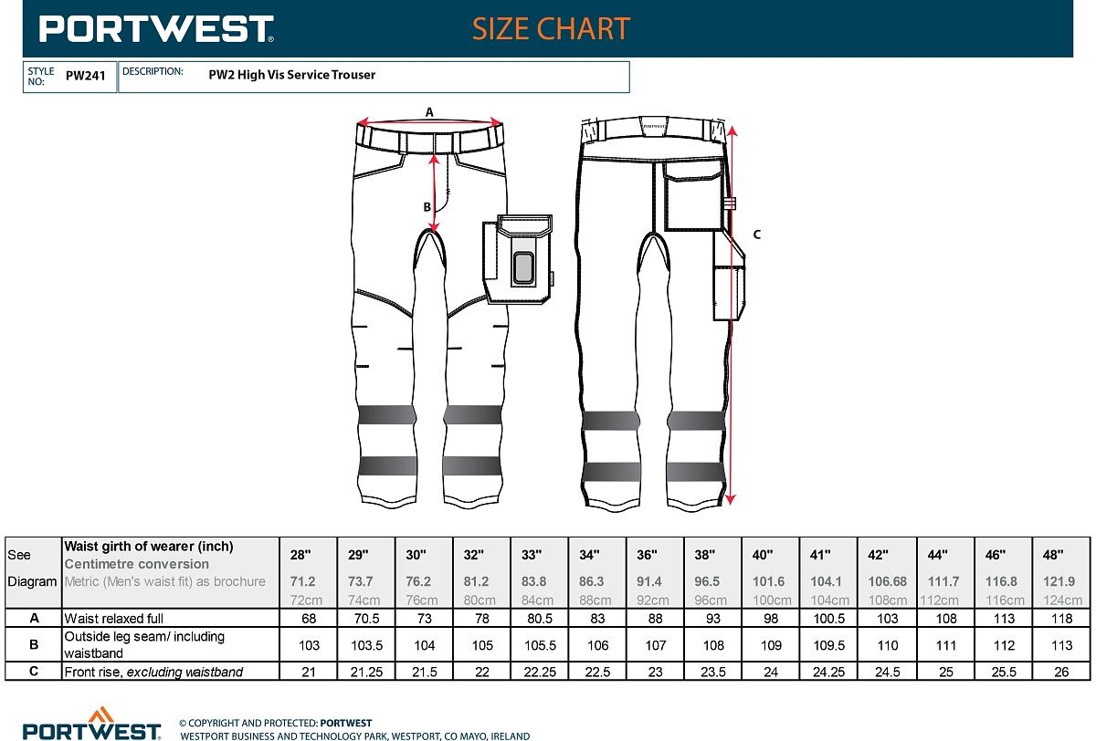 Kalhoty PW2 service Hi-Vis
