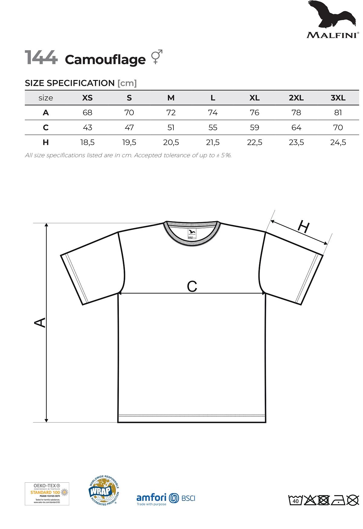 Camouflage Tričko unisex