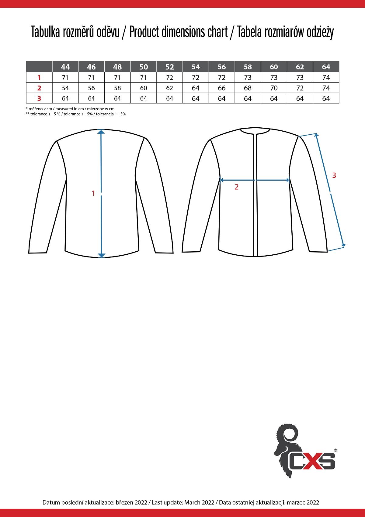 Zkrácená blůza CXS PHOENIX PERSEUS