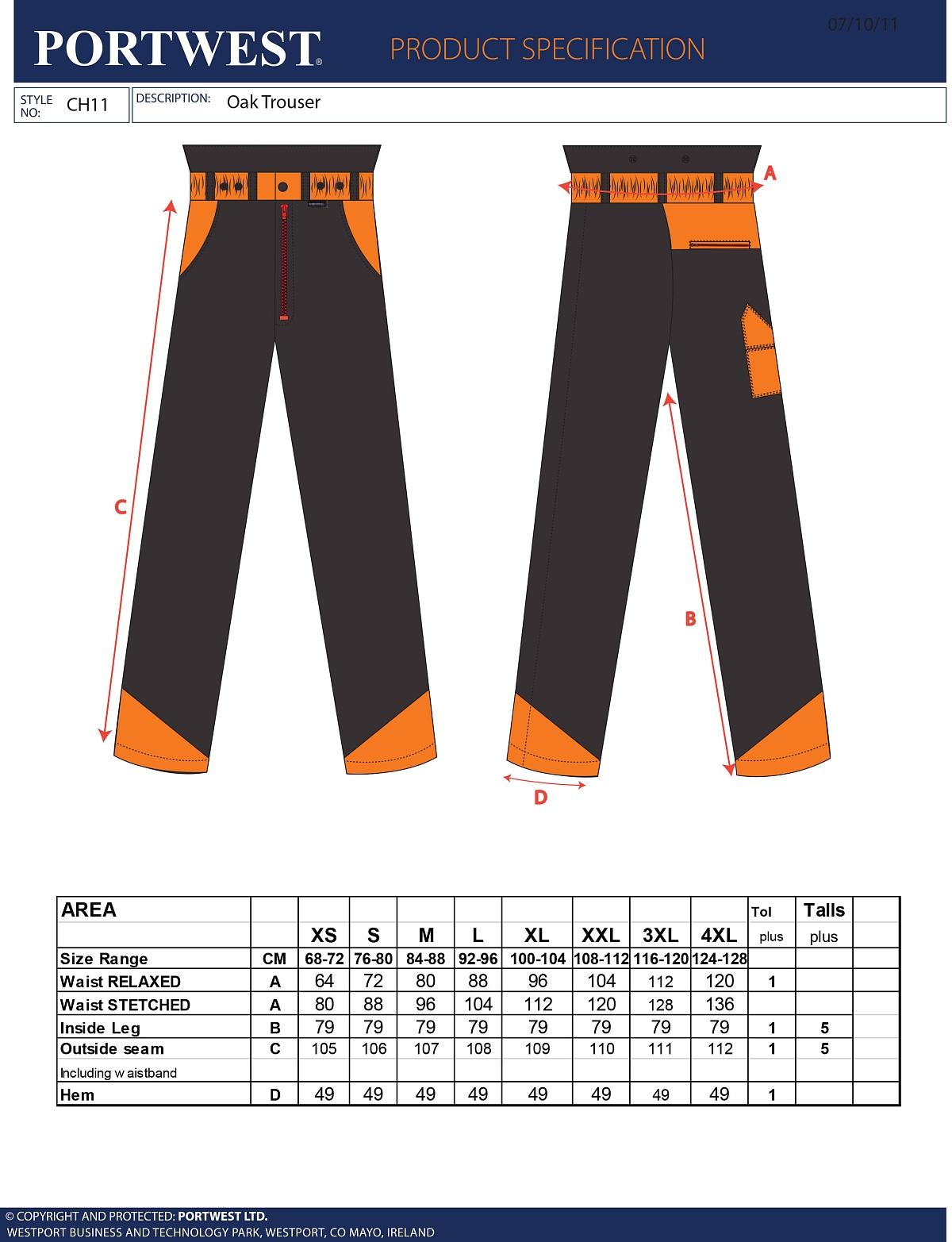 Pracovní kalhoty Oak