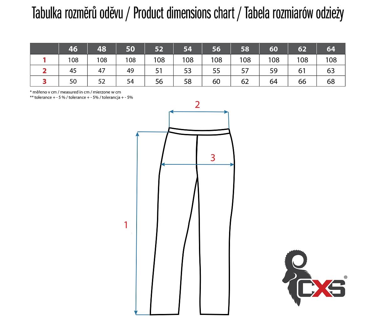 Antistatické ESD kalhoty CXS ELEKTROTECHNIK II