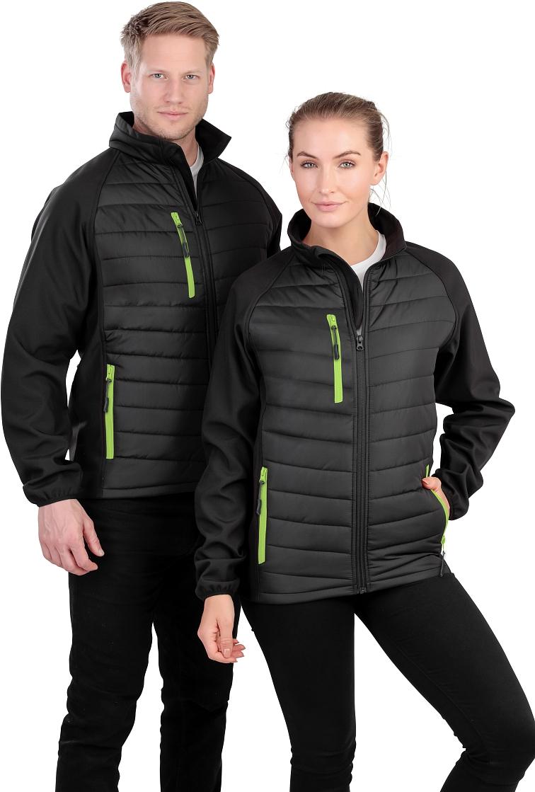 Polstrovaná softshell bunda Black Compass R237X