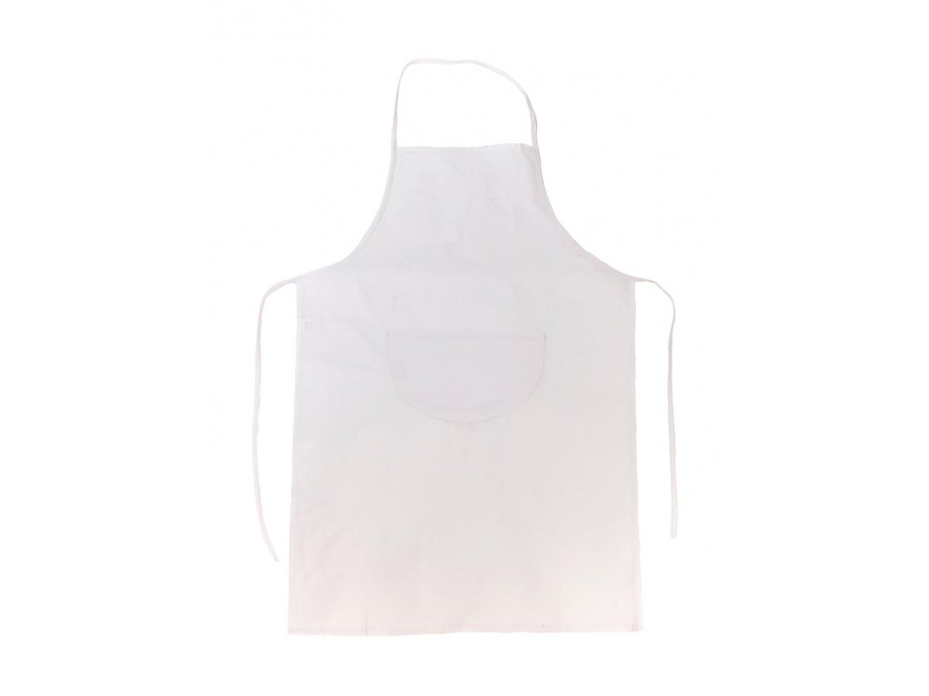 "BUDAPEST" Festival zástěra s kapsou (Velikost uni, Barva bílá)