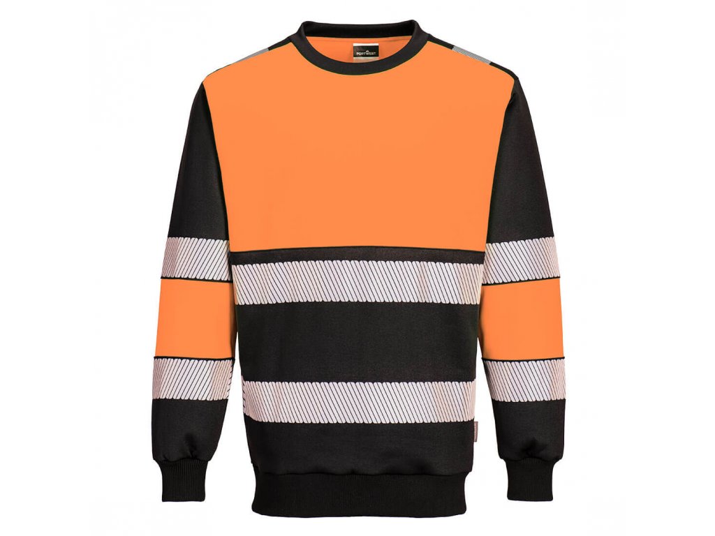 PW3 mikina H-Vis třída 1 (Velikost 4XL, Barva oranžová-černá)