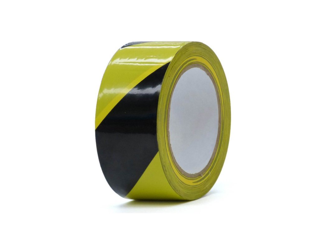 Výstražná páska PVC levá (Barva žlutá-černá)