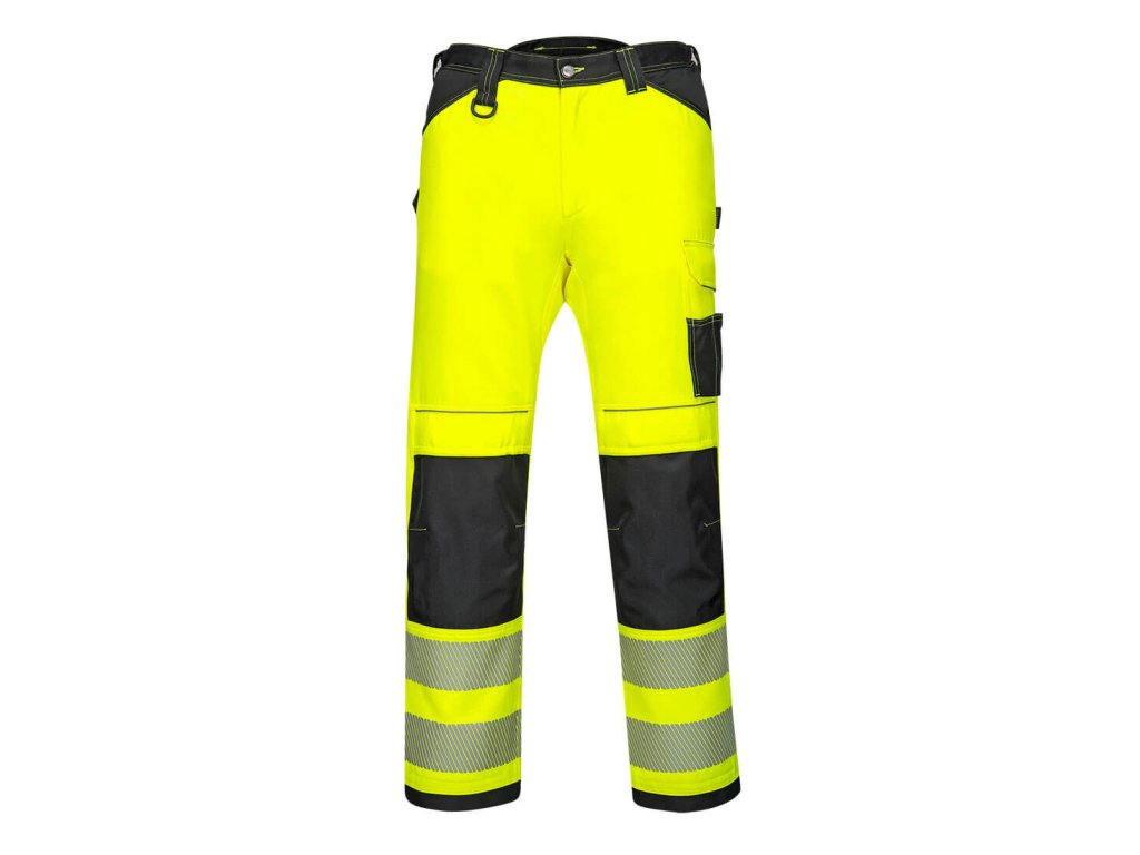 Dámské strečové reflexní kalhoty PW3 Hi-Vis výprodej (Velikost 32, Barva žlutá-černá)