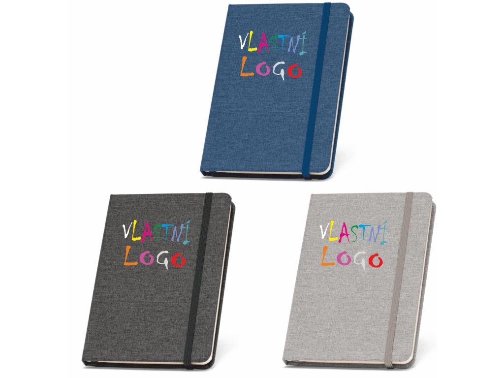 Poznámkový blok A5 BOYD s vlastním potiskem (Barva černá)