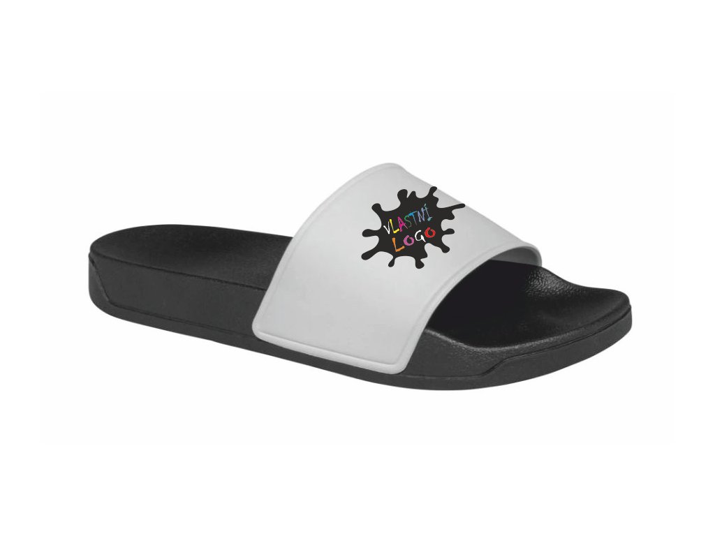 Gumové pantofle s vlastním potiskem (Velikost 35, Barva černá)