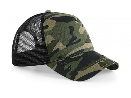 Čepice Camo Snapback Trucker (Velikost uni, Barva camouflage green)