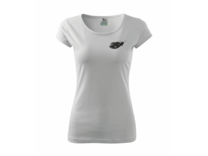 Dámské tričko s PÍRKEM (Velikost XS, Barva bílá)