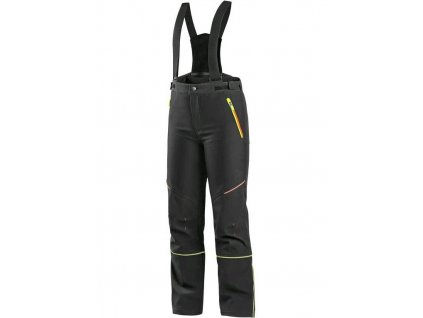 Dětské zimní softshellové kalhoty CXS TRENTON (Velikost 6-7 let, Barva černá-žlutá)