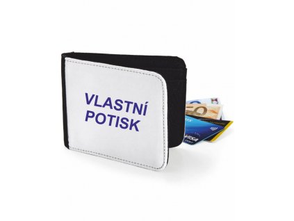 Peněženka s vlastním potiskem (Velikost uni, Barva černá)