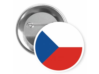 Placka s českou vlajkou 50 mm (Typ buttonu magnet)