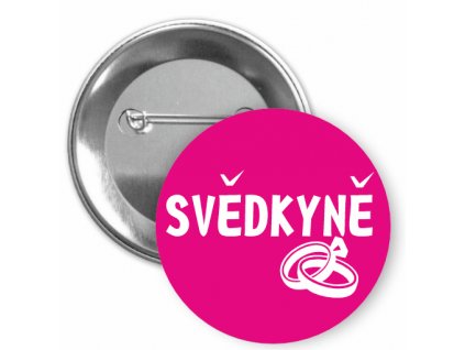 Placka s motivem Svědkyně (Barva bílá, Barva potisku černá, Typ buttonu magnet)
