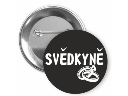 Placka s motivem Svědkyně 32 mm (Barva bílá, Barva potisku černá, Typ buttonu magnet)