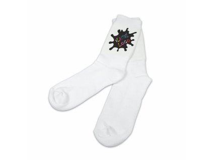 Ponožky UNISEX s vlastním POTISKEM (Velikost 36, Barva bílá)