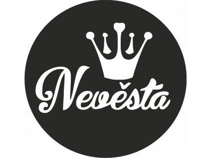 Potisk NEVĚSTA (Barva bílá, Velikost motivu 8 cm)