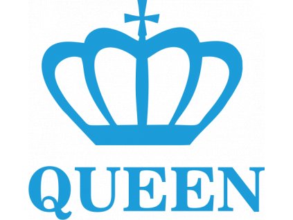 Potisk QUEEN (Barva bílá, Velikost motivu 8 cm)