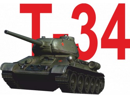 Potisk TANK T-34 (Velikost motivu 8 cm)