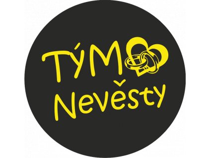 Potisk TÝM NEVĚSTY (Barva bílá, Velikost motivu 8 cm)