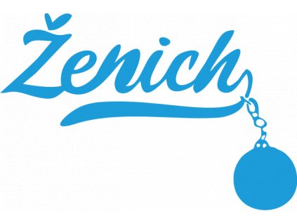 Potisk ŽENICH (Barva bílá, Velikost motivu 8 cm)