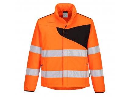 PW2 Hi-Vis Softshell (2L) (Velikost 4XL, Barva oranžová-černá)