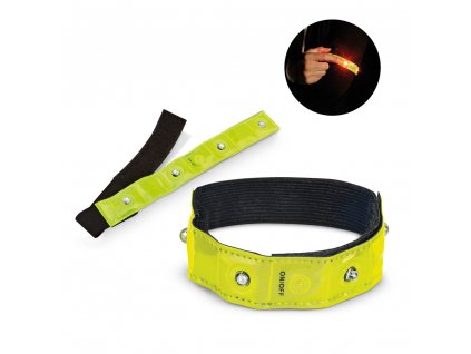 Reflexní pásek s LED blikačkou VISIBLE (Barva žlutá)