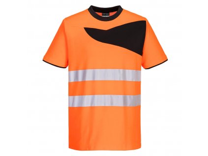Reflexní tričko PW2 Hi-Vis S/S (Velikost 4XL, Barva oranžová-černá)