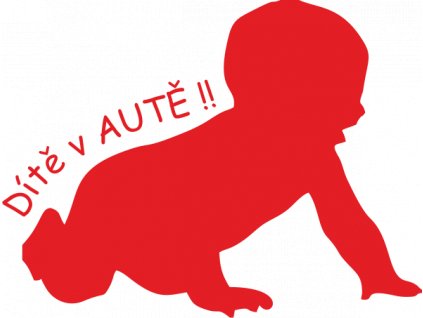 Samolepka DÍTĚ v AUTĚ (Barva stříbrná)