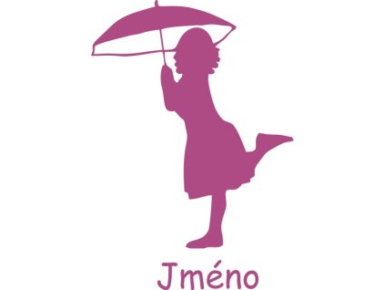 Samolepka DÍVKA 2 (Barva žlutá)