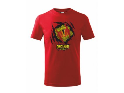 Tričko dětské DINOSAURS WORLD (Velikost 158 cm/12 let, Barva bílá)