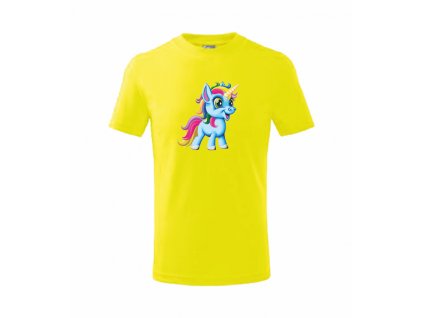 Tričko dětské s JEDNOROŽCEM (Velikost 158 cm/12 let, Barva bílá)