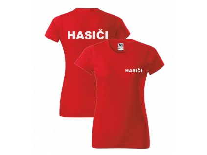 Červené dámské triko pro hasiče