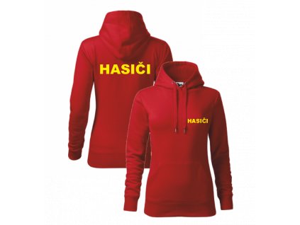 Červená dámská mikina pro hasiče