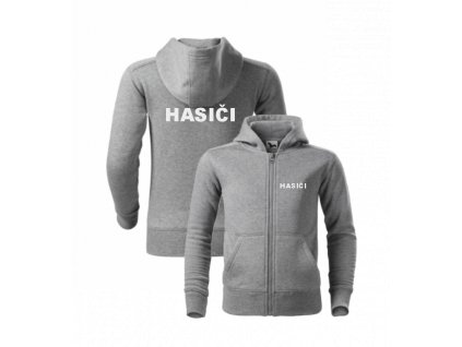 Šedá dětská mikina pro hasiče