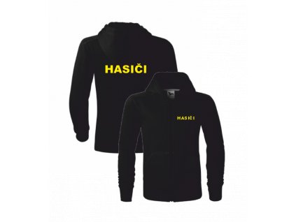 Čierna detská mikina pre hasičov