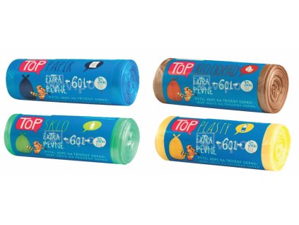 Sáčky do koše extra pevné 60 L (Barva hnědá)