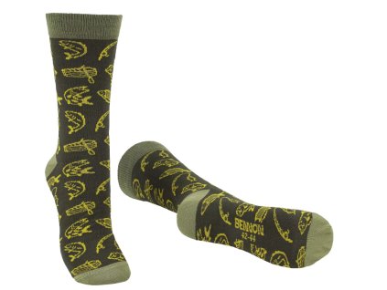 BENNONKY Rybie ponožky zelené