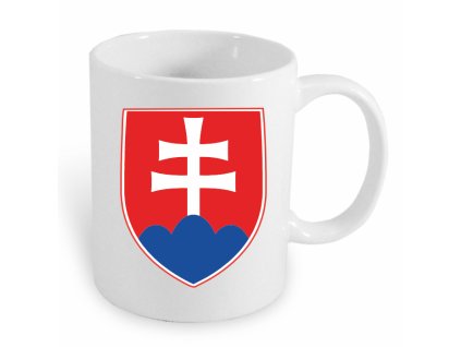 Bílý hrnek se slovenským znakem (Barva bílá)