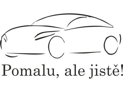 Samolepka POMALU (Barva bílá)