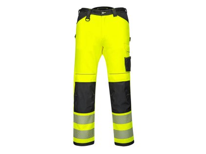 Dámské strečové reflexní kalhoty PW3 Hi-Vis výprodej (Velikost 32, Barva žlutá-černá)