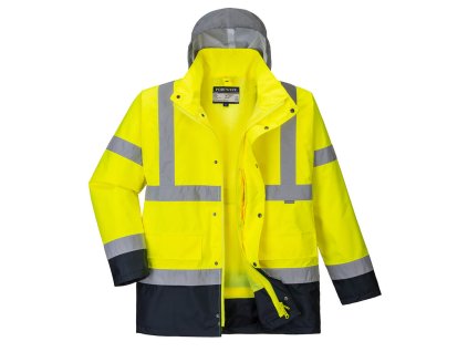 Bunda Hi-Vis 4v1 Contrast Traffic výprodej (Velikost XL, Barva žlutá-námořní modrá)