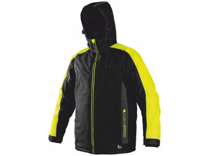 Zimní bunda CXS BRIGHTON výprodej (Velikost 3XL, Barva černá-žlutá)