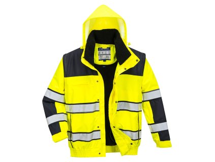 Zimní Hi-Vis bomber Classic výprodej (Velikost S, Barva žlutá-černá)