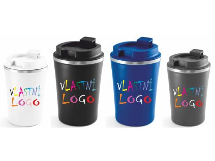 Cestovní hrnek PHELPS 470ml s vlastním potiskem (Barva černá)
