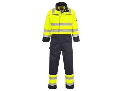 Kombinéza Hi-Vis Multi-Norm (Barva žlutá-námořní modrá, Velikost 4XL)