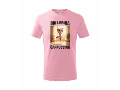 Dětské tričko BALLERINA CAPPUCCINA (Velikost 158 cm/12 let, Barva bílá)