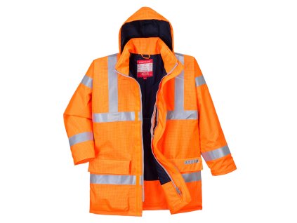Bunda Bizflame Rain Hi-Vis Antistatic FR (Barva oranžová, Velikost 4XL)