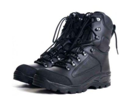 Celokožená vysoká obuv DELTA BLACK výprodej (Velikost 47)
